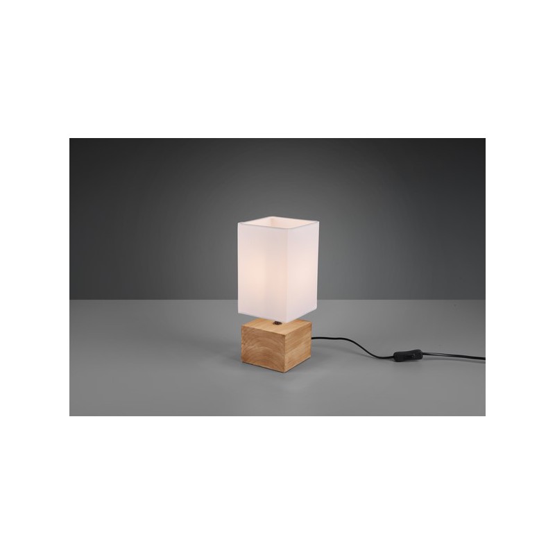 RL Lampa stołowa WOODY R50171030 drewno jasne i ciemne, biały