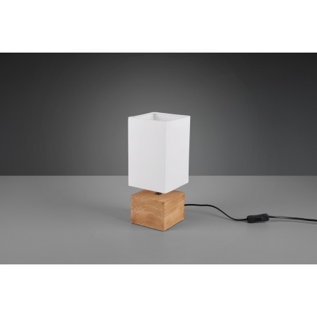 RL Lampa stołowa WOODY R50171030 drewno jasne i ciemne, biały
