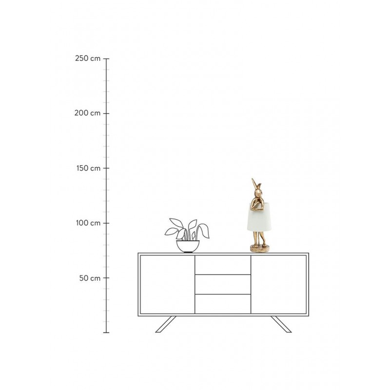 KARE lampa stołowa RABBIT złota / biała