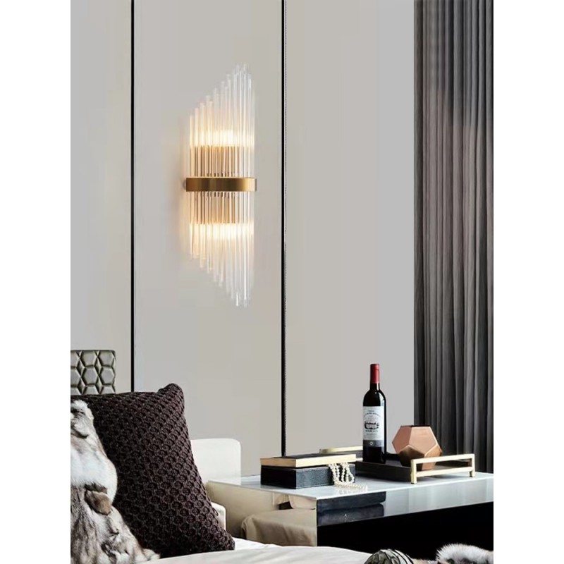 Lampa ścienna FLORENS złota