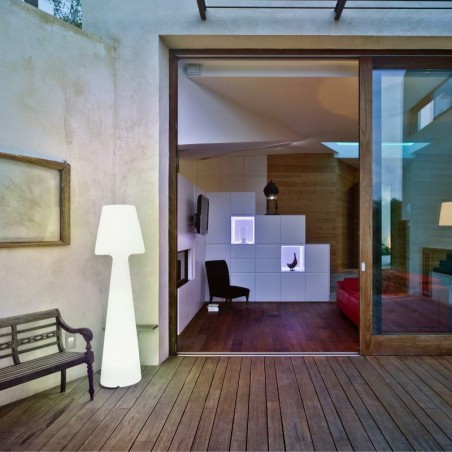 NEW GARDEN lampa podłogowa LOLA 165 C biała - LED, przewód