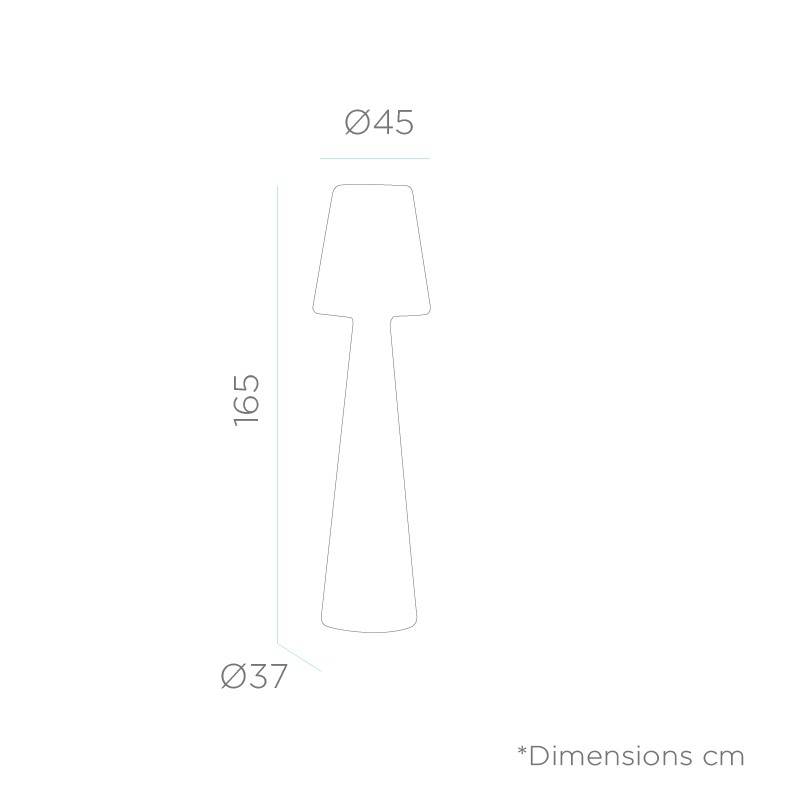 NEW GARDEN lampa podłogowa LOLA 165 C biała - LED, przewód