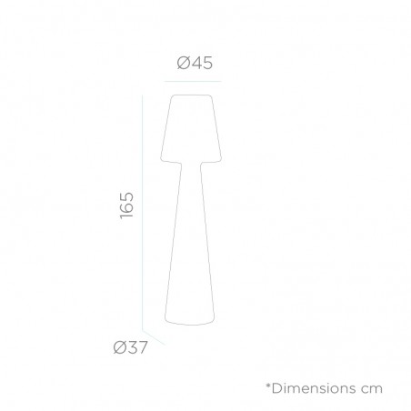 NEW GARDEN lampa podłogowa LOLA 165 C biała - LED, przewód