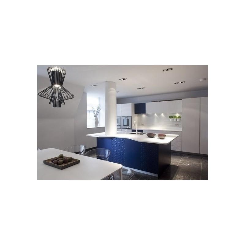 Lampa wisząca STRAW szara - stal węglowa