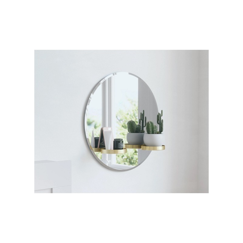 UMBRA lustro ścienne PERCH 24 mosiądz