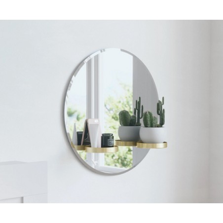 UMBRA lustro ścienne PERCH 24 mosiądz