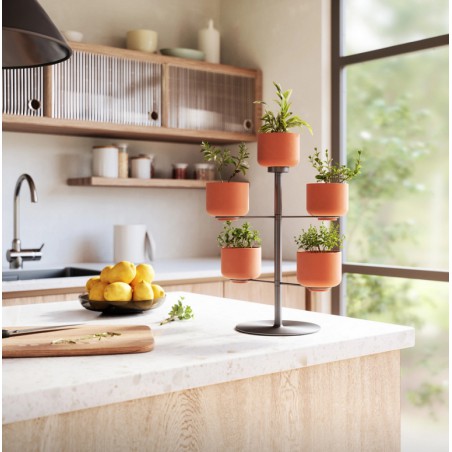 UMBRA doniczka stołowa TERRAPOTTA tytanowa