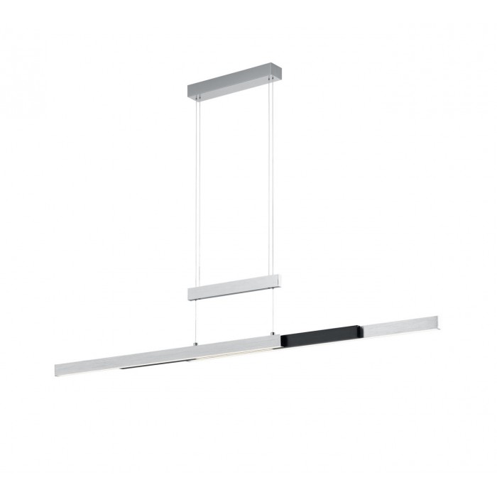 Trio Lampa wisząca LED nowoczesna TRAJAN 375310505 szary i odcienie szarości