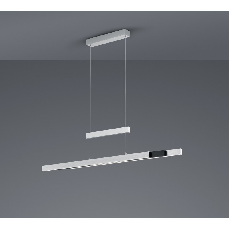 Trio Lampa wisząca LED nowoczesna TRAJAN 375310505 szary i odcienie szarości