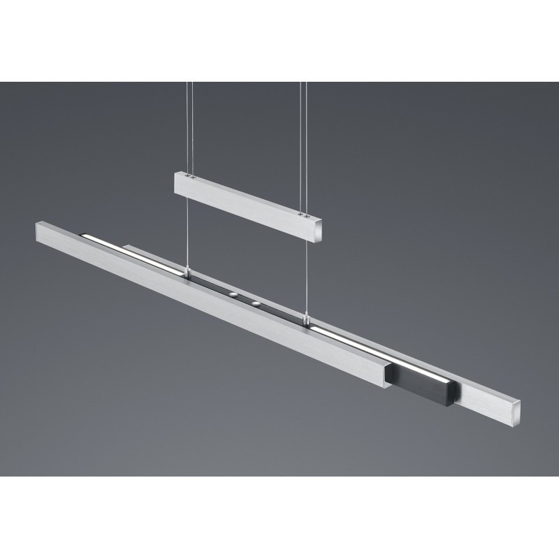 Trio Lampa wisząca LED nowoczesna TRAJAN 375310505 szary i odcienie szarości