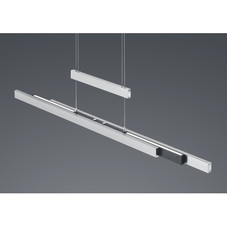 Trio Lampa wisząca LED nowoczesna TRAJAN 375310505 szary i odcienie szarości