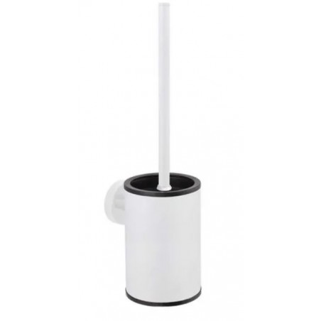 Stella Classic Szczotka WC niska wisząca / metalowy pojemnik, wkład z tworzywa, biały mat