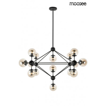 MOOSEE lampa wisząca ASTRIFERO 15 czarna / bursztynowa