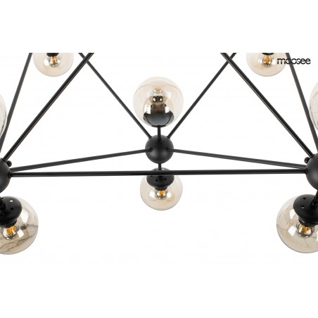 MOOSEE lampa wisząca ASTRIFERO 15 czarna / bursztynowa