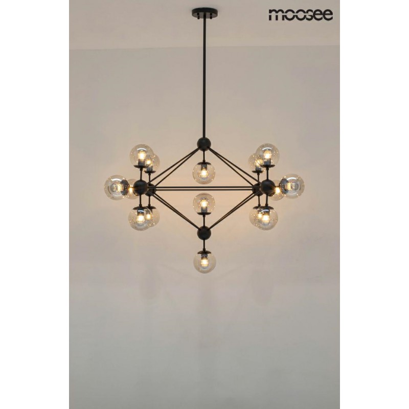 MOOSEE lampa wisząca ASTRIFERO 15 czarna / bursztynowa