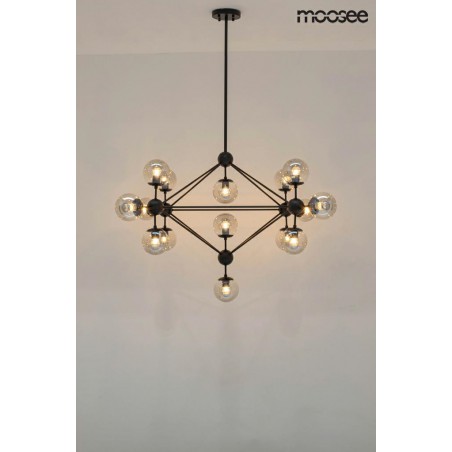 MOOSEE lampa wisząca ASTRIFERO 15 czarna / bursztynowa