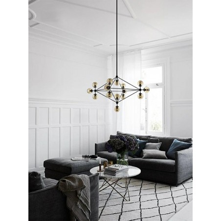 MOOSEE lampa wisząca ASTRIFERO 15 czarna / bursztynowa