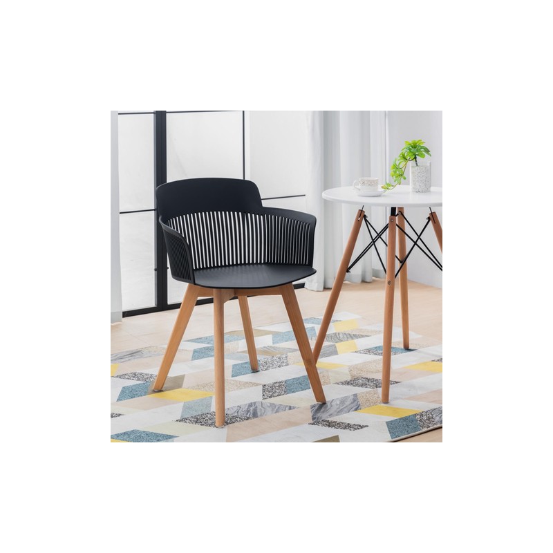 Krzesło TORRE WOOD czarne