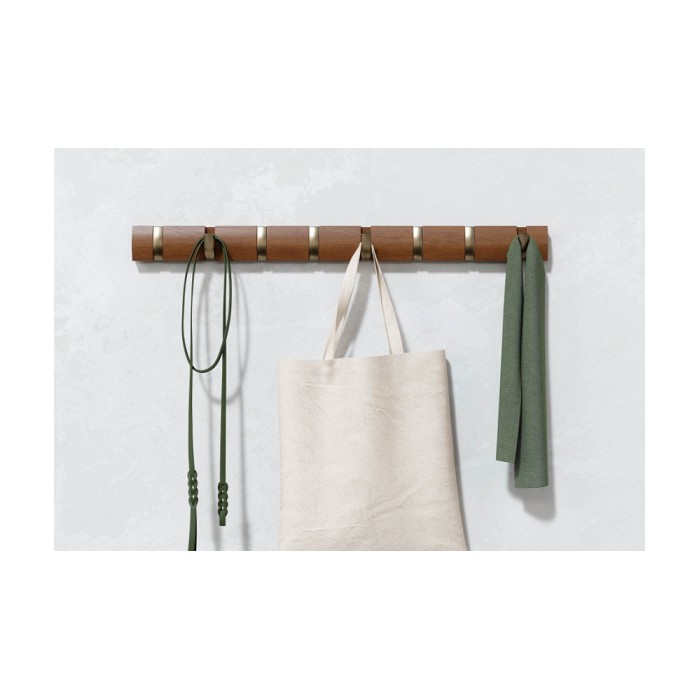 UMBRA wieszak ścienny FLIP 8 brązowy