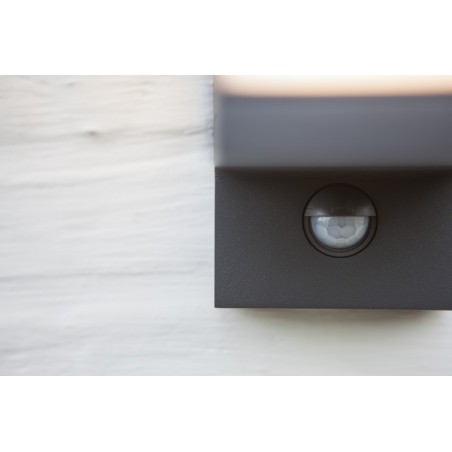 Lutec Lampa zewnętrzna ścienna CUBA - CZUJNIK RUCHU 5193811118 antracyt