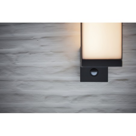 Lutec Lampa zewnętrzna ścienna CUBA - CZUJNIK RUCHU 5193811118 antracyt