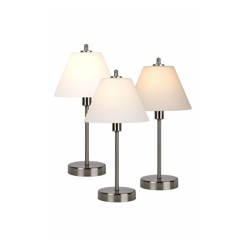Lucide Lampa stołowa TOUCH 12561/21/12 srebrny i odcienie srebra, biały