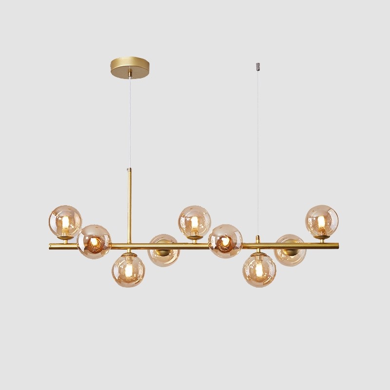 MOOSEE lampa wisząca ROMEO GOLD   złota / bursztynowa