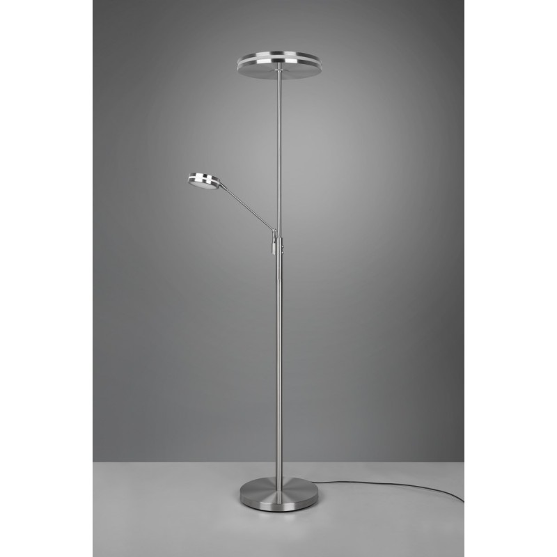 Trio Lampa podłogowa FRANKLIN 426510207 srebrny i odcienie srebra