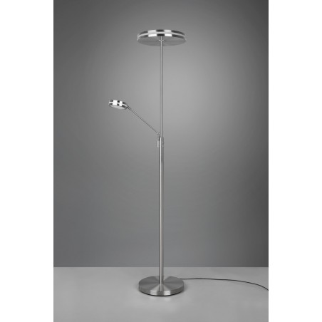 Trio Lampa podłogowa FRANKLIN 426510207 srebrny i odcienie srebra