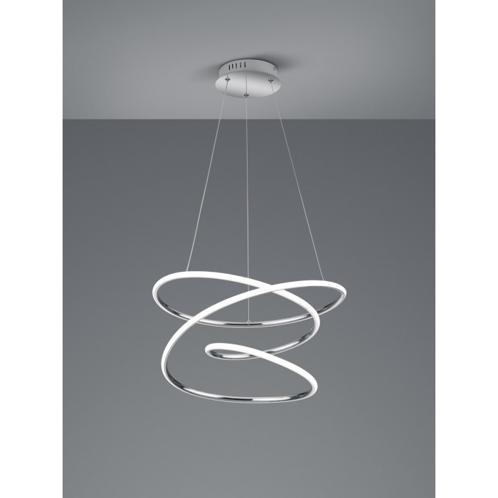 RL Lampa wisząca LED nowoczesna BOLOGNA R37051106 srebrny i odcienie srebra