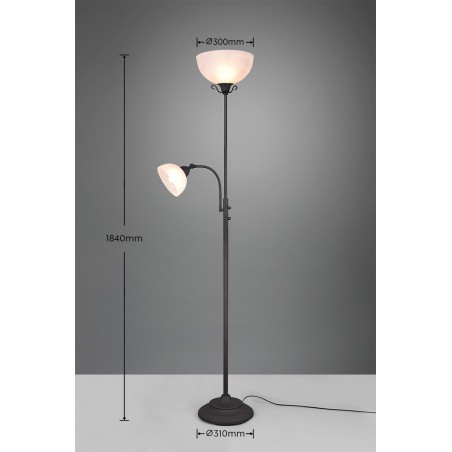 RL Lampa podłogowa COUNTRY R46322024 rdzawy