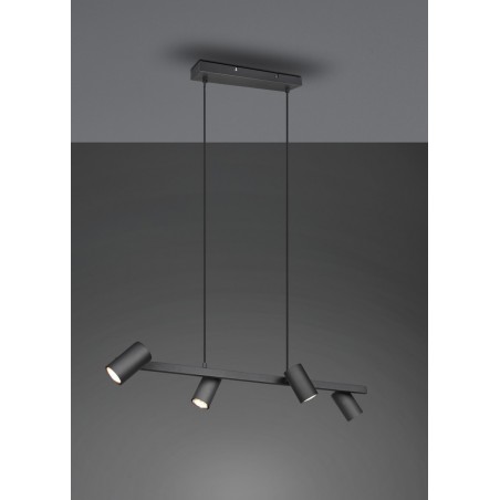Trio Lampa wisząca nowoczesna MARLEY 302400432 czarny