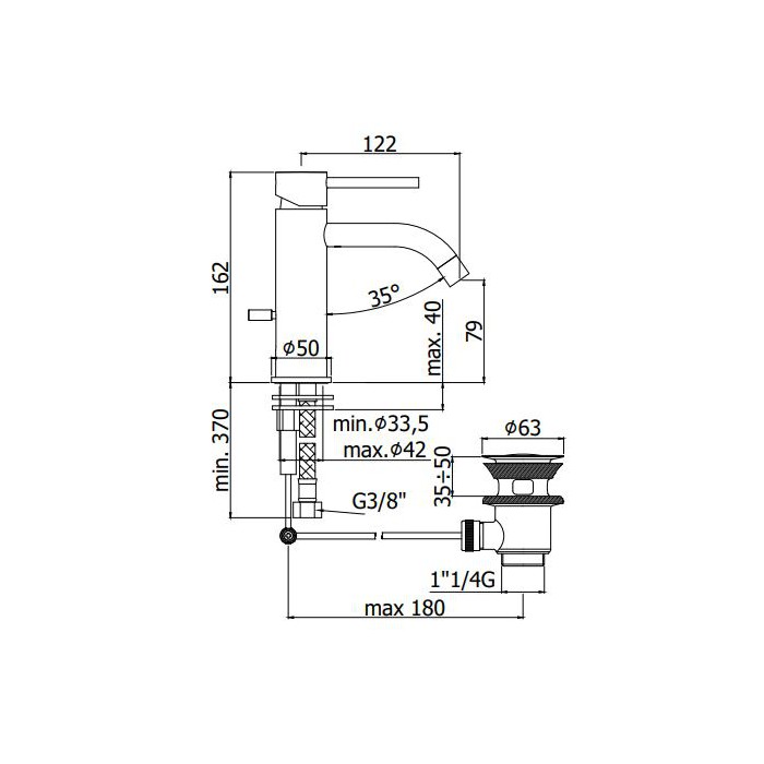 Paffoni Light Kompletna Bateria umywalkowa...