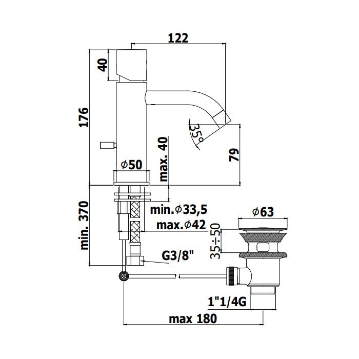 Paffoni Light Kompletna Bateria umywalkowa...