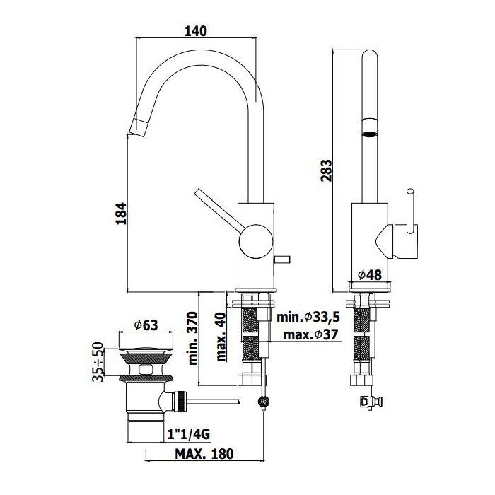 Paffoni Light Kompletna Bateria umywalkowa...