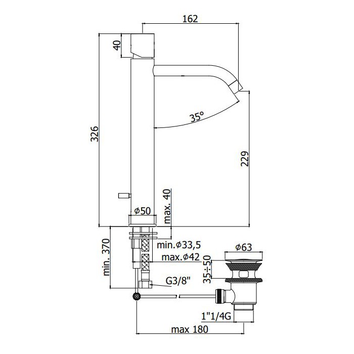 Paffoni Light Kompletna Bateria umywalkowa...