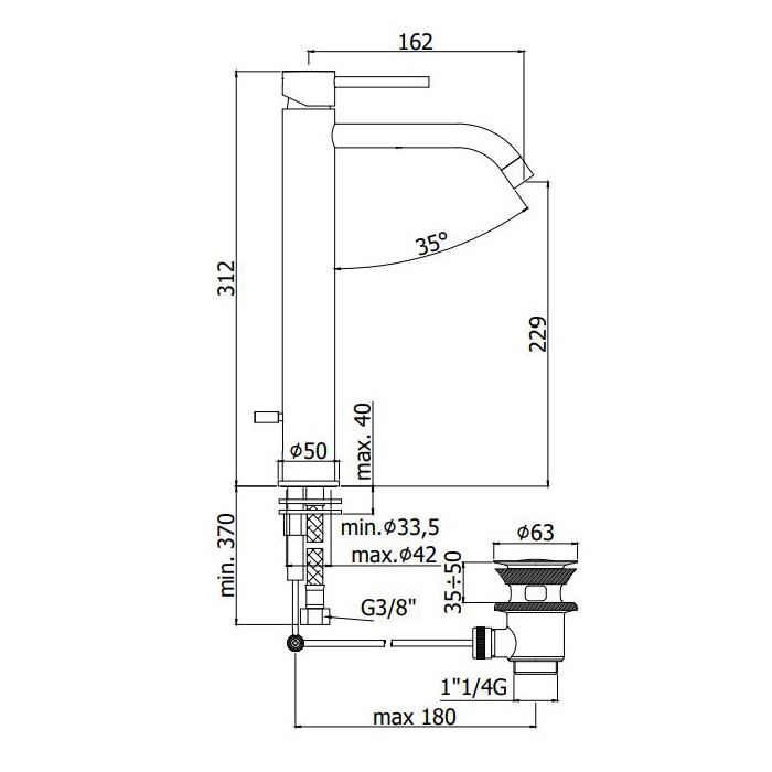 Paffoni Light Kompletna Bateria umywalkowa...
