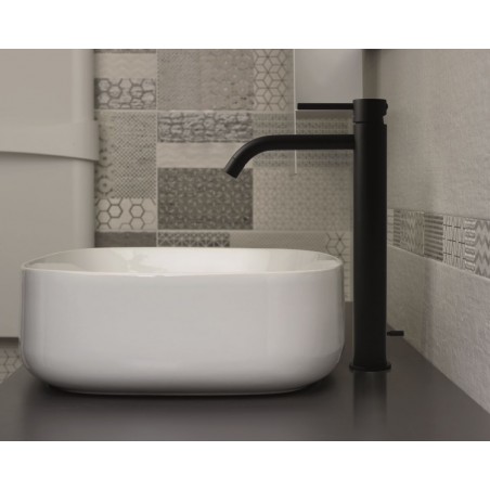 Paffoni Light Kompletna Bateria umywalkowa wysoka stojąca czarny mat