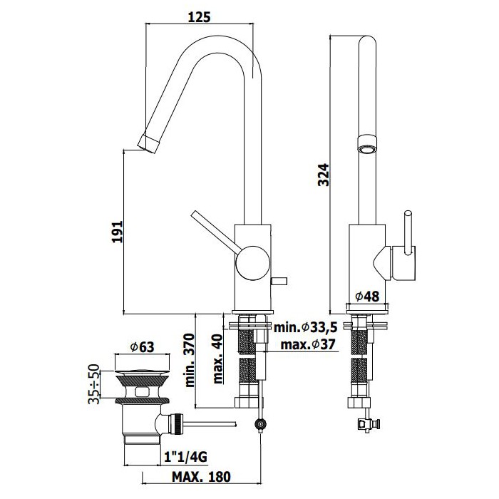 Paffoni Light Kompletna Bateria umywalkowa...