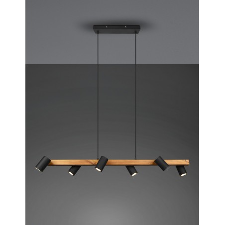 Trio Lampa wisząca nowoczesna MARLEY 312490632 czarny