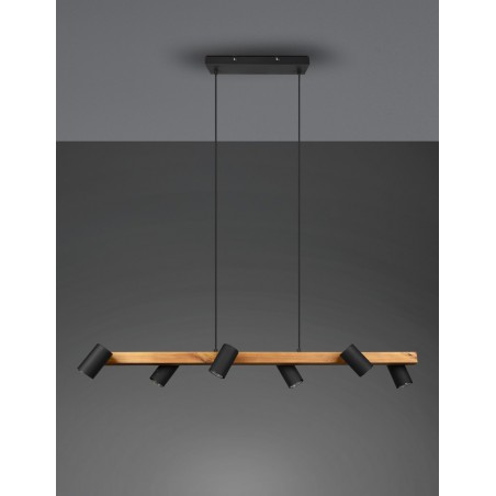 Trio Lampa wisząca nowoczesna MARLEY 312490632 czarny