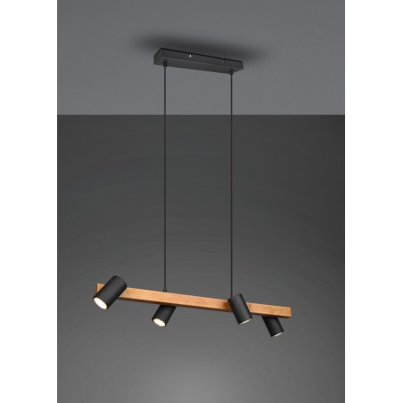 Trio Lampa wisząca nowoczesna MARLEY 312490432 czarny