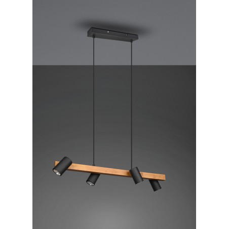 Trio Lampa wisząca nowoczesna MARLEY 312490432 czarny