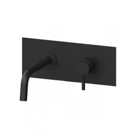 Paffoni Light Kompletna Bateria umywalkowa podtynkowa wylewka 248 mm czarny mat