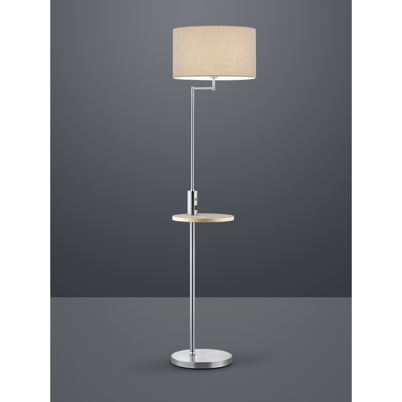 Trio Lampa podłogowa CLAAS 400400107 srebrny i odcienie srebra, szary i odcienie szarości