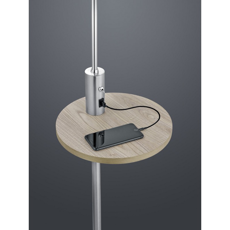 Trio Lampa podłogowa CLAAS 400400107 srebrny i odcienie srebra, szary i odcienie szarości