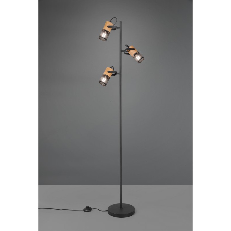 Trio Lampa podłogowa TOSH 404300332 czarny