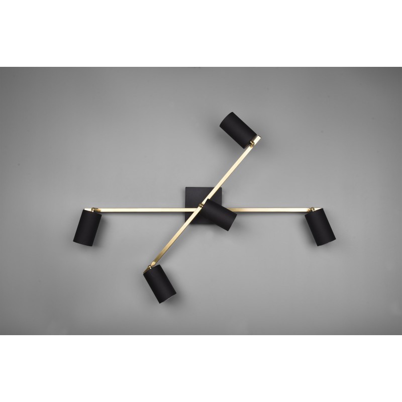 Trio Reflektor sufitowy MARLEY 612400580 czarny, złoty i odcienie złota