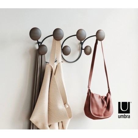 UMBRA haczyk na ubrania DOTSY 7  czarny orzech