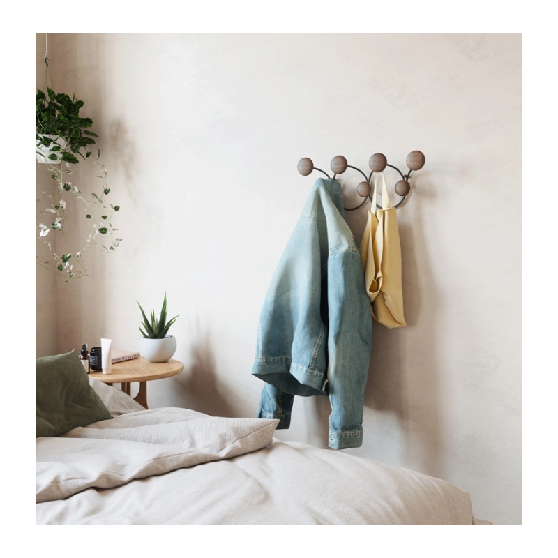 UMBRA haczyk na ubrania DOTSY 7  czarny orzech